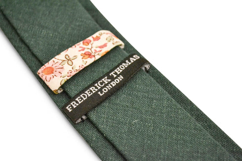 plain forest green tie